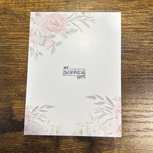 Floral Scratch-Off Card- wedding favors - Picture 2 of 3
